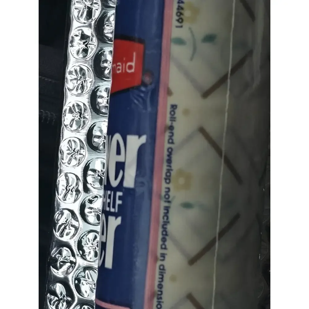 Vtg 1986 Rubbermaid Shelf Liner Posy Choc Floral Lattice Drawer Vinyl Roll NOS